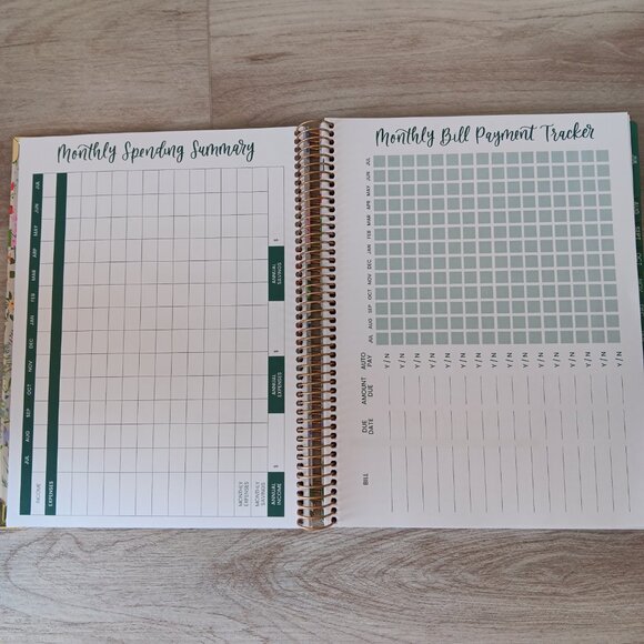 Bloom Planners 2025-2026 Floral Spiral Hard Cover Motivational Monthly Weekly - Picture 9 of 15